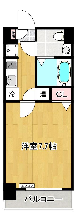 FLATS KAKIYA 235(1K/4階)の間取り写真