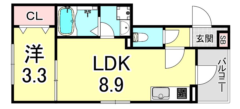 リブレメゾン西明石南町I(1LDK/1階)の間取り写真
