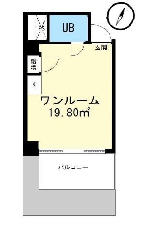 ロジマン西麻布(ワンルーム/5階)の間取り写真