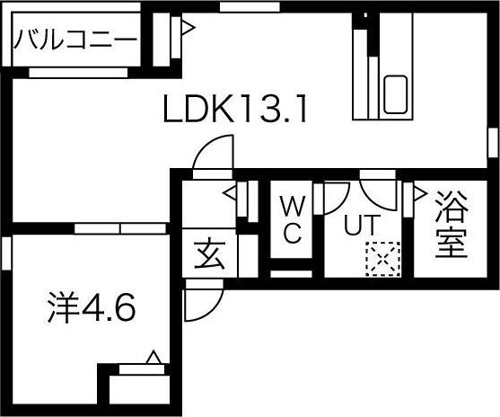 NAGOYA THE CASTLE N(1LDK/3階)の間取り写真