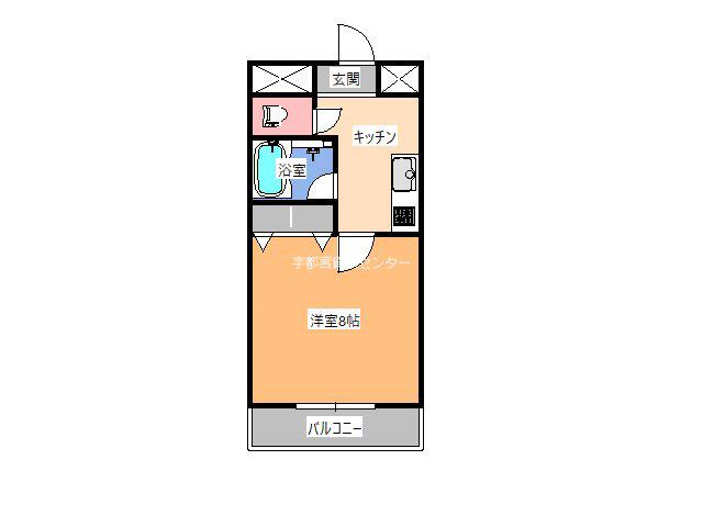 トーシンコーポ宿郷(1K/4階)の間取り写真