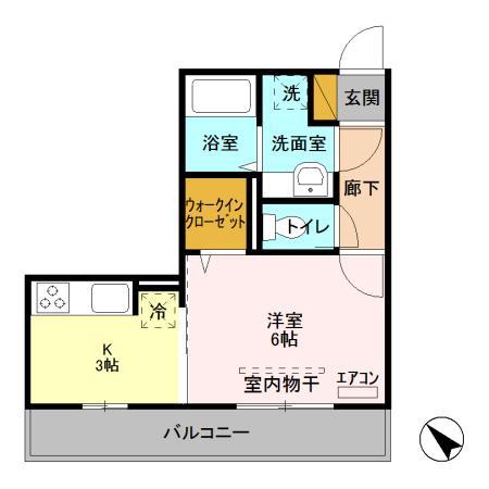 メゾン新浦安(1K/3階)の間取り写真