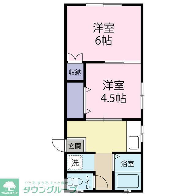 メイゾン経堂(2K/2階)の間取り写真