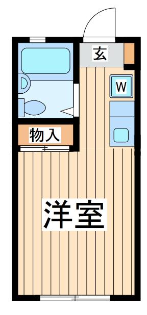 ビラ久末(ワンルーム/1階)の間取り写真