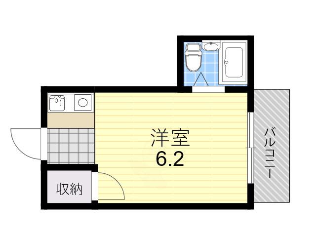 ディノ玉出(ワンルーム/3階)の間取り写真