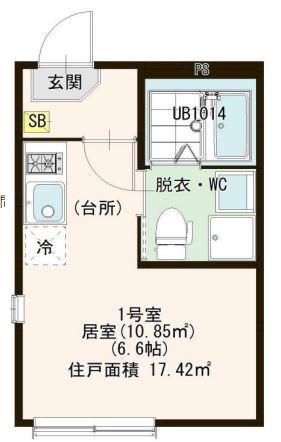 STARLIGHT HOME(1K/3階)の間取り写真