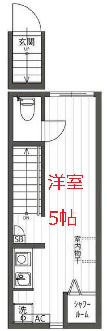 トレカーサ西馬込(ワンルーム/2階)の間取り写真