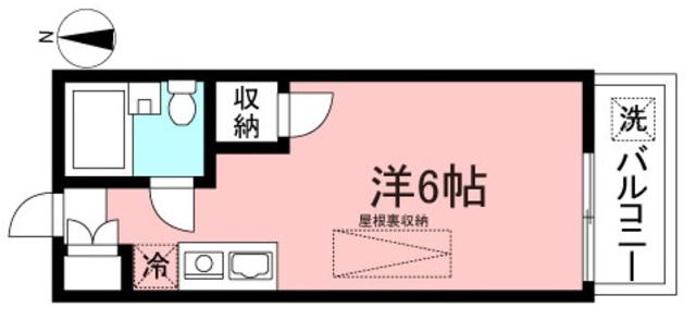 ソレアード(ワンルーム/2階)の間取り写真