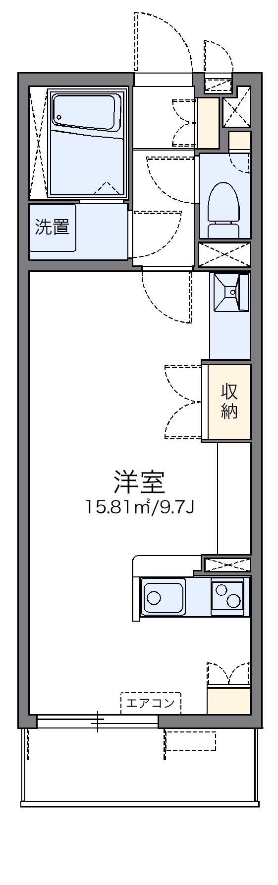 レオネクスト天神南(ワンルーム/2階)の間取り写真