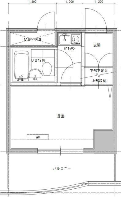 ライオンズプラザ鶴見中央(1K/11階)の間取り写真