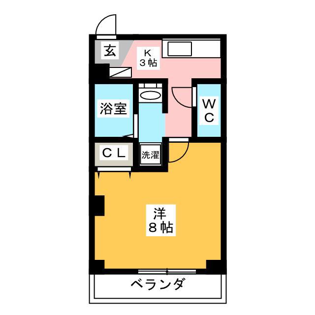 マジェスティ(1K/2階)の間取り写真