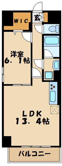 MAJESTY ONE(1LDK/5階)の間取り写真