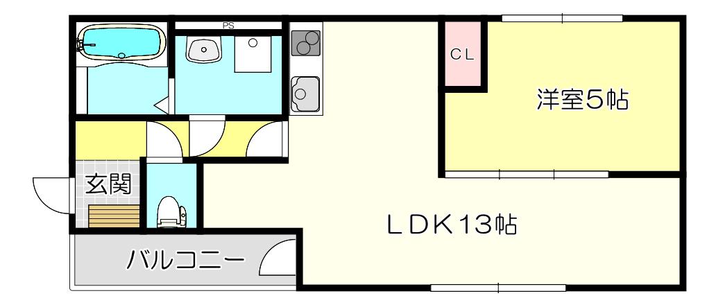 BELLEVUE巽南(1LDK/3階)の間取り写真