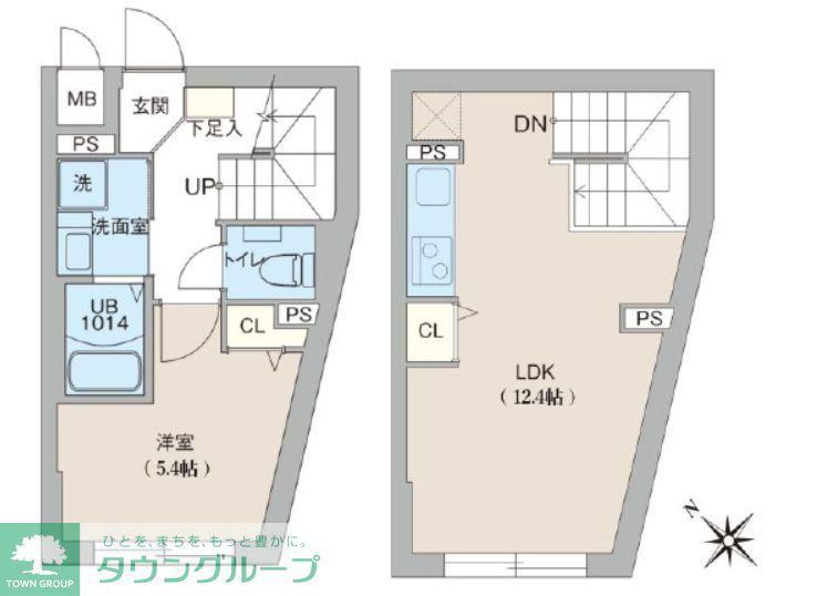 クリオ ラモード目黒洗足(1LDK/4階)の間取り写真