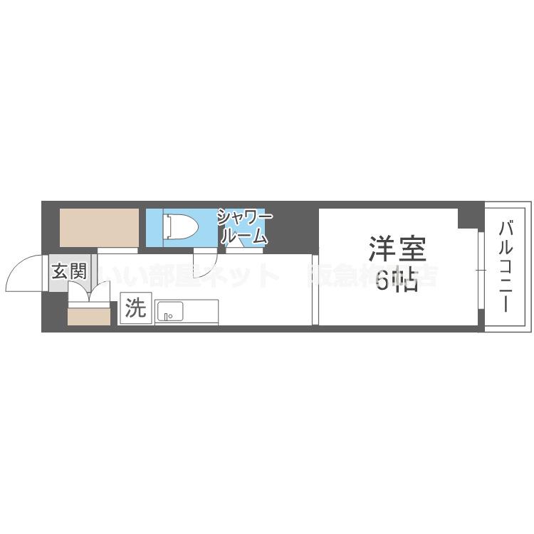 オズコート(ワンルーム/2階)の間取り写真