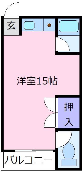 ワンルーム・マンション陶器北(ワンルーム/2階)の間取り写真