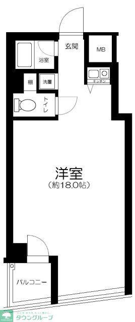 ベイステージ元町(ワンルーム/3階)の間取り写真