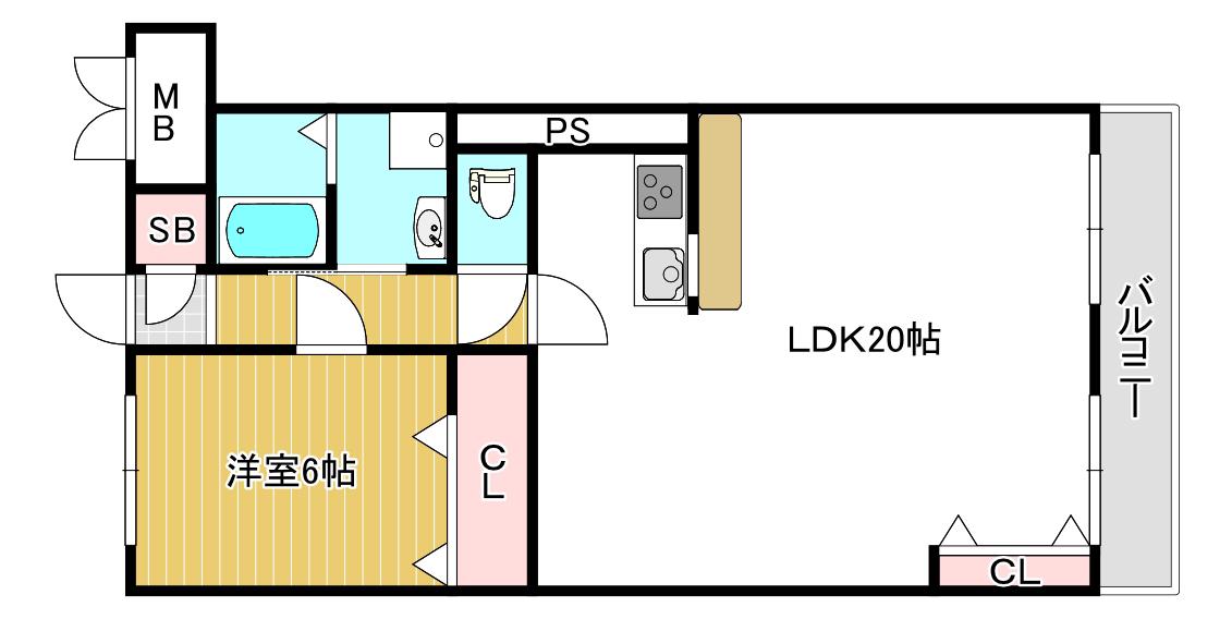 コーポエデン(1LDK/2階)の間取り写真