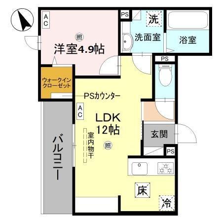 FT.RECOLTE(1LDK/1階)の間取り写真