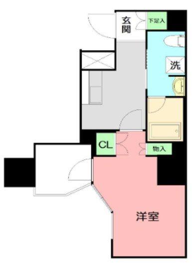 JYERL阪東橋I(1K/9階)の間取り写真