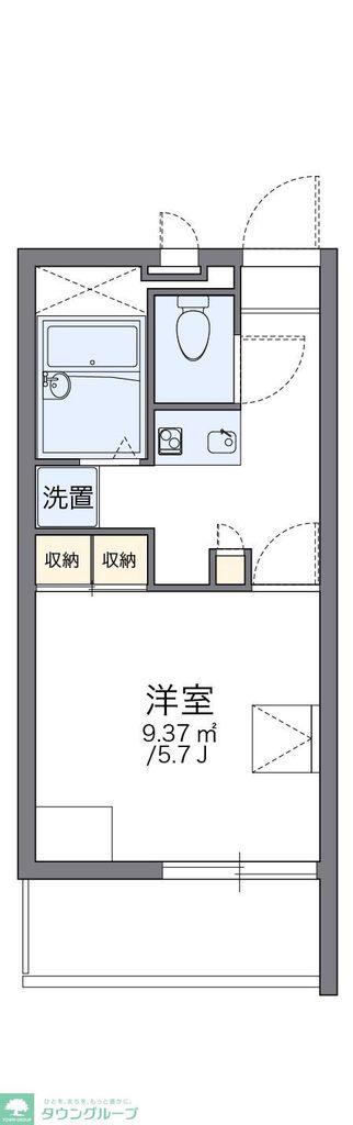 レオパレスルナシャインII(1K/1階)の間取り写真