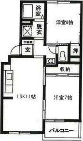 メゾンラフォーレ(2LDK/1階)の間取り写真