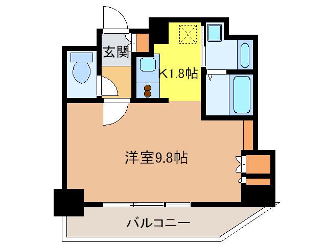 ヒューリックレジデンス茗荷谷(1K/2階)の間取り写真