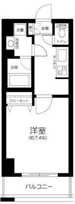 ライジングプレイス押上三番館(1K/2階)の間取り写真
