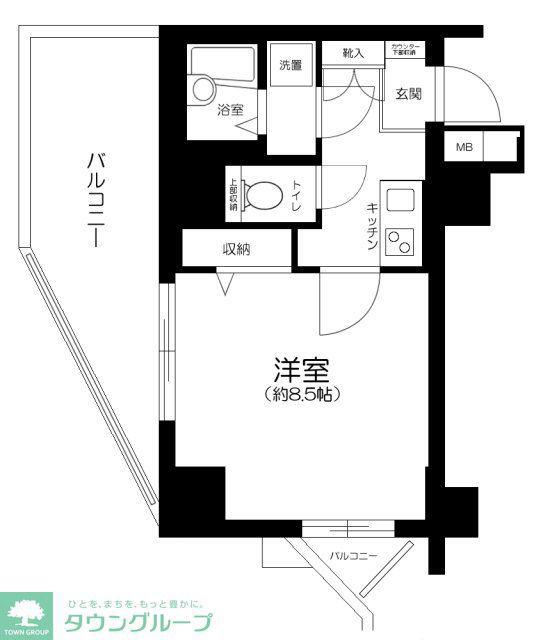 アーバイルトルム町田(1K/4階)の間取り写真
