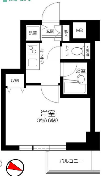 パレステュディオ本郷東大前(1K/5階)の間取り写真