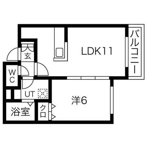 PRIMA SOLEIL(1LDK/2階)の間取り写真