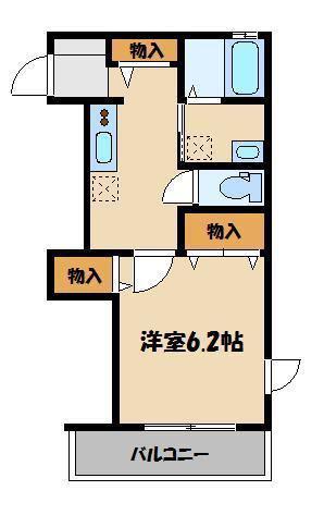 シャーメゾン並木(1K/2階)の間取り写真