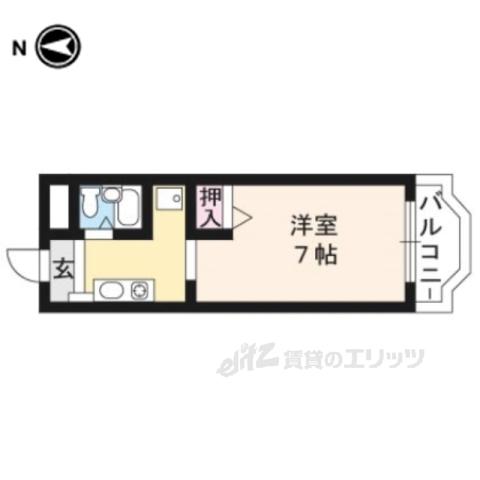 サンシティ共立(1K/2階)の間取り写真
