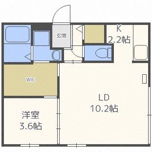 EFFORTN8(1LDK/4階)の間取り写真