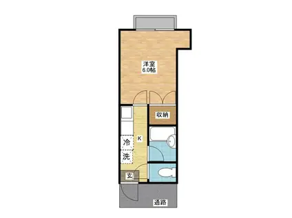 ハイツエコー(1K/1階)の間取り写真