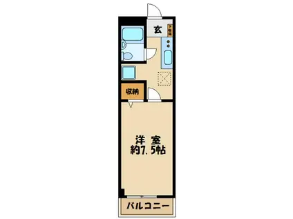 ハウスポートナルセ(1K/1階)の間取り写真