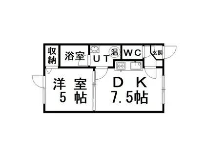 シャルマンBYURBAN(1DK/1階)の間取り写真