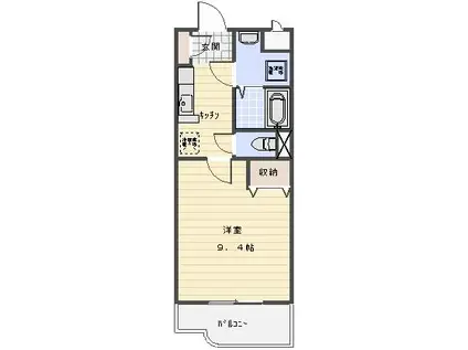 メゾンド・ルミエール(1K/1階)の間取り写真