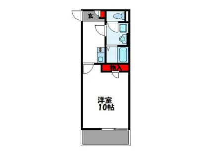 クレイノRIRIKA(1K/2階)の間取り写真