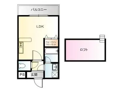 京町キングダム(ワンルーム/4階)の間取り写真