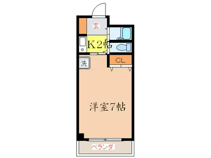 メゾン鼓ヶ滝(1K/3階)の間取り写真