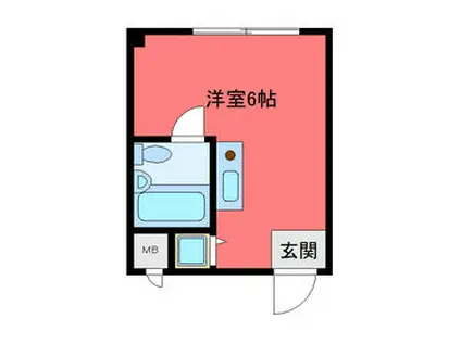 ビスタ八戸ノ里(ワンルーム/1階)の間取り写真