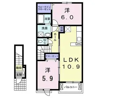 ワイズ・コートIII(2LDK/2階)の間取り写真