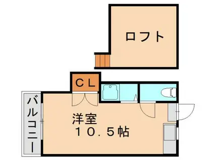 レガーロ黒崎I(ワンルーム/2階)の間取り写真