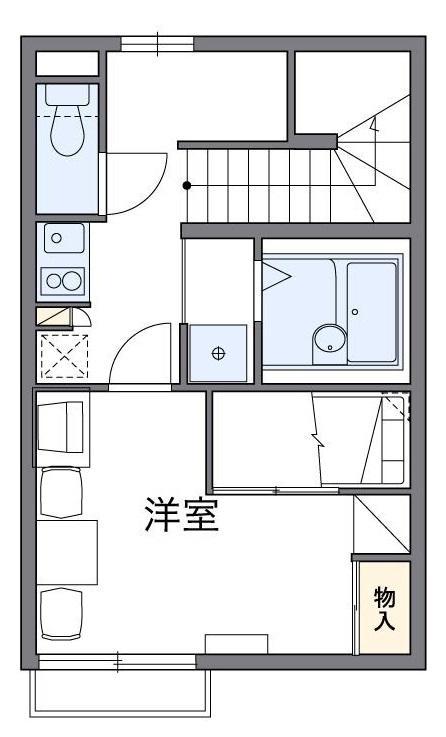 レオパレスキリーク YH(1K/2階)の間取り写真