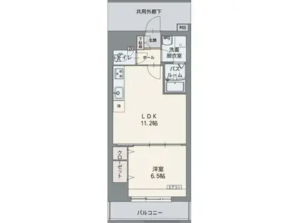 コルディエラ(1LDK/5階)の間取り写真