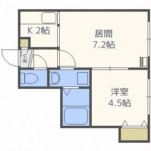 レユシール20(1LDK/3階)の間取り写真
