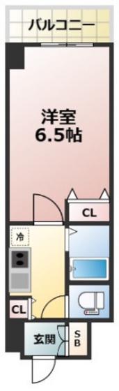 AXIS舟入(1K/5階)の間取り写真