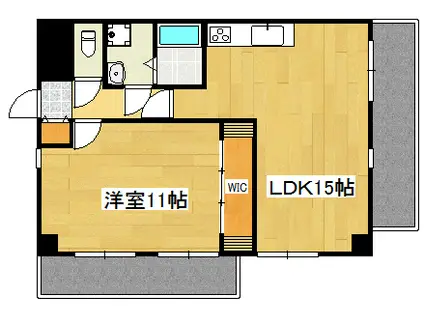 グレーシル鷹取(1LDK/6階)の間取り写真