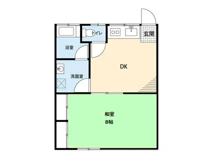 メゾン鎌田2(1DK/1階)の間取り写真